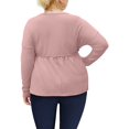 thumbnail image 3 of Womens Long Sleeve L-5X Plus Size Waffle Knit Tunic Tops Button Up V Neck Loose Fit Henley Tshirt, 3 of 5