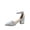 Silver, variant on forever Link Women's Ankle Strap High Heel Sandal, Pointed Toe Beige Patent, 8