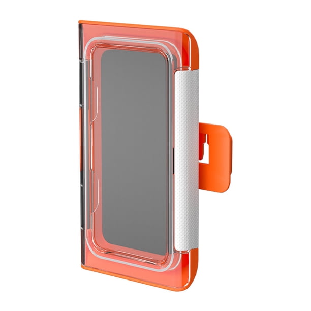 Soporte para teléfono Baño Inodoro Soporte para teléfono montado en la pared Impermeable Soporte giratorio para teléfono celular de 180 grados, Naranja Inevent HA006207-01
