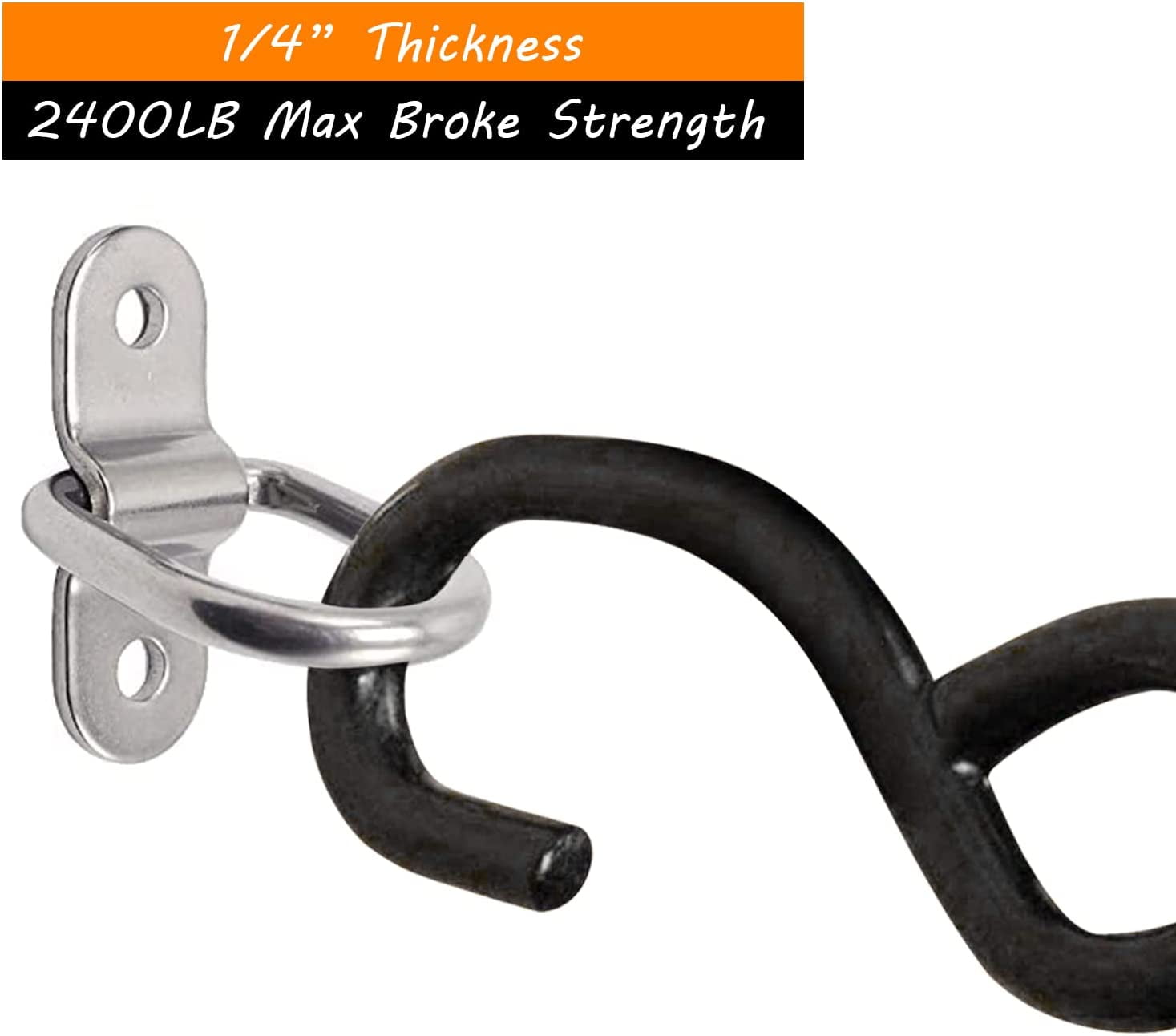 D-Ring Tie Downs Anchor1/4” Heavy Duty Surface Floor Mount Lashing Rings 2400 lbs Cargo Trailers Load-Bearing Hangers Bracket (Pack of 12)