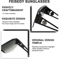 thumbnail image 6 of FEISEDY Square Flat Top Shield Sunglasses One Piece Frameless Stylish Women Men UV400 B2765, 6 of 14