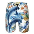 thumbnail image 4 of Disketp Men'S Swim Trunks Hawaiian Breathable Surf Beach Swimsuits Mesh Lining Beach Shorts With Pockets-Marine Animals, 4 of 9