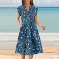 thumbnail image 1 of WILLBEST Vestidos Casuales Para Mujer 1 Vestido Casual De Mujer Para Salidas A Casa Y Playa Con Estampado Floral, Corte Holgado, Ideal Para Primavera, Verano Y Otoño, Lavable A Máquina, Moda, 1 of 3