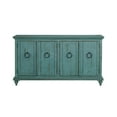 thumbnail image 3 of Martin Svensson Home Garden District Solid Wood TV Stand for TVs up to 70", Rustic Turquoise, 3 of 5