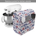 thumbnail image 2 of Starfish Stand Mixer Cover, Nautical Pattern with Navy Marine Rope Red Starfish Shells Scallops Seahorses, Kitchen Appliance Organizer Bag Cover with Pockets, 5 Quarts, Multicolor, by Ambesonne, 2 of 4