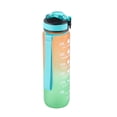 thumbnail image 2 of 1000ml Sports Water Bottle PC Material Avoid Slip Design Flat Suction Nozzle Handle, Perfect for Weight Loss, Running, Biking, Yoga, 2 of 8