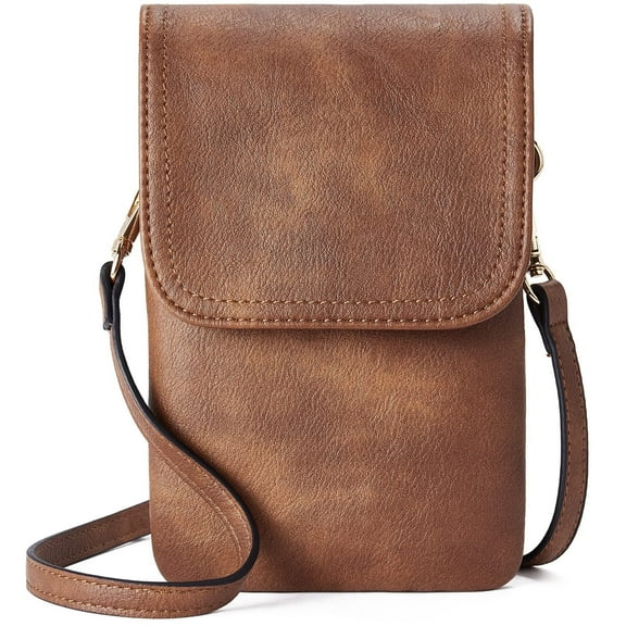 FEKOTS Unisex PU Mini Crossbody Bag, Brown,women's bag personalized