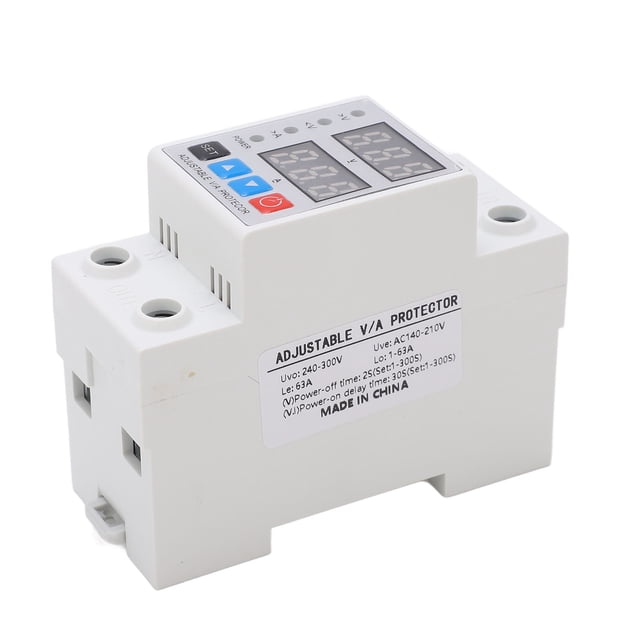 Dispositivo De Protección Contra Sobretensión, Dispositivo De Protección De Voltaje En Riel DIN Función De Consulta De Falla Carcasa De PC Ajustable 240-300V Para El Hogar