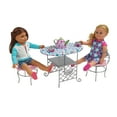 thumbnail image 6 of Badger Basket Tea Time Metal Table & Chair Set for Dolls up to 20 inches - Silver/Pink/Multi, 6 of 8