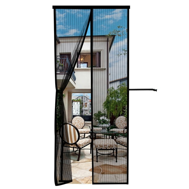 Mistaha Magnetics Screen Door with Full Frame Magic-Tape Large Instant Patio Door Mesh Curtain Hands