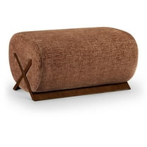 Meridian Furniture Akira Cognac Upholstered Ottoman