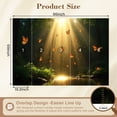 thumbnail image 3 of Wallpaper Magical Forest Butterflies Sunbeams Trees Peel and Stick Wall Murals 69"H x 96"W Removable PVC Wall Paper Self-Adhesive Wall Paintings Art Decor for Bedroom Living Room, 3 of 7