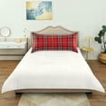 thumbnail image 6 of GZHJMY Red White Plaid Satin Pillowcases for Hair and Skin Soft Like Silk Pillowcase, Satin Cooling Pillow Cases with Envelope Closure, Comfortable and Breathable, 20" x 26" Home Decor, 6 of 7