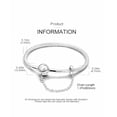 thumbnail image 3 of Pulsera De Plata 925 Xtellar, Cadena Segura El Mundo, 3 of 3