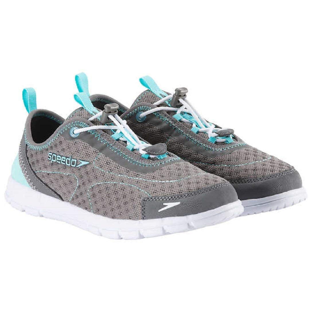 Speedo Women's Hybrid Watercross Water Shoe, Light Grey (8) 