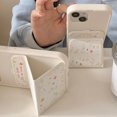 thumbnail image 2 of Creative Flower Silicone Back Cover For iPhone 11 12 13 14 15 Pro Max Lens Protection Sliding Folding Leather Holder Phone Cases, 2 of 7