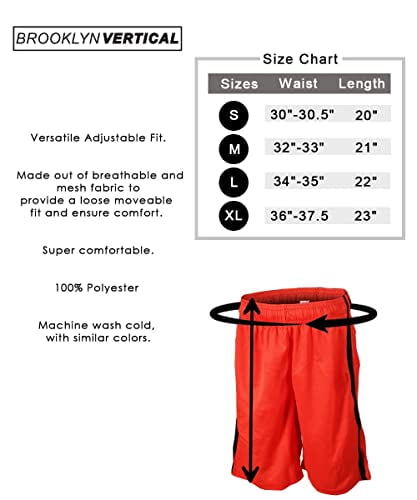 Mens 5-Pack Athletic Performance Basketball Shorts with Pockets and Drawstring Closure?