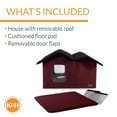 thumbnail image 4 of K&H Pet Products Outdoor Kitty House Extra-Wide Unheated Red/Black 26.5 X 21.5 X 15.5 Inches, 4 of 8