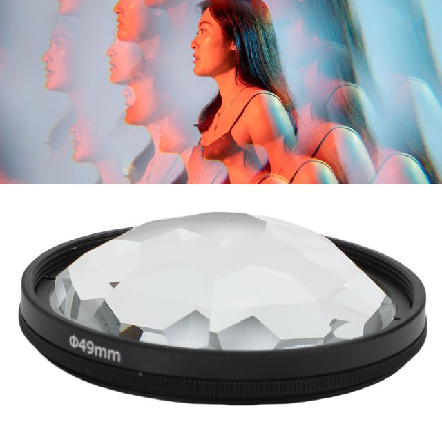 Camera Kaleidoscope Filter, Kaleidoscope Prism Filter 49mm for Portrait Photography