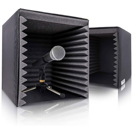 Pyle PSIB27X2 2 Pc Soundproofing Shield Isolation Foam Recording Booth Box