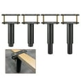 thumbnail image 1 of 4 Set Adjustable Height Bed Frame Support Legs, Bed Frame Center Support Legs, Height from 5.1" to 9.4" Black, 1 of 7