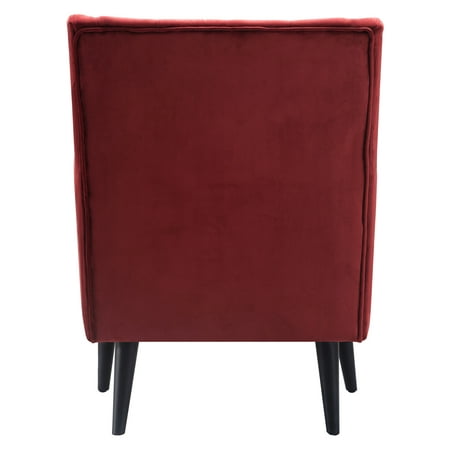Elle Decor - Traditional Wing Chair - French Burgundy