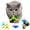 Dark Blue with 5 Propellers, variant on Cat Fetch Toy with Colorful Flying Propellers - Interactive Kitten Chasing Training Toy, Flying Disc Launcher Set for Indoor Outdoor Hunting Play, Pet Enrichment Activity