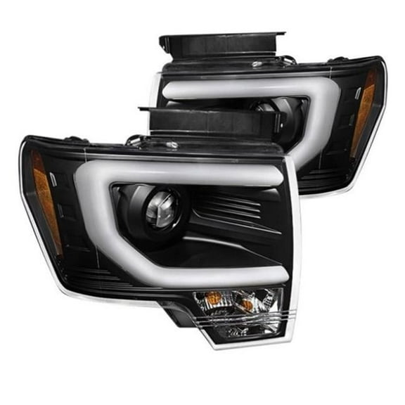 Black U-Bar Projector LED Headlights