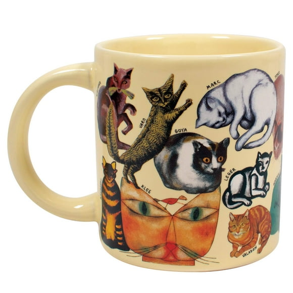 Tasse Artistique pour Chat - Célèbres Représentations d'Artistes de Chatons dans l'Histoire - Boîte Cadeau Amusante