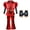 B, variant on Red Costume Kid, Rise of Red Costume Girls Halloween Christmas Dress Up Set