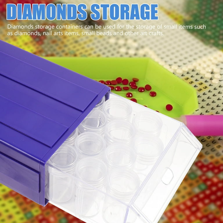 NUOLUX 1 Set Diamonds Storage Containers Diamond Drawing Holder