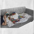 thumbnail image 6 of Industrial Soft Flannel Fleece Throw Blanket, Map of the World Colorful Gears Design Global Economy Concept Artwork Print, Cozy Plush for Indoor and Outdoor Use, 70" x 90", Multicolor, by Ambesonne, 6 of 6