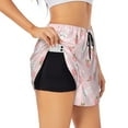 thumbnail image 2 of Haiem Rabbit And Peach Women's 2 in 1 Running Shorts - Lightweight Athletic Workout Gym Yoga Breathable Sports Shorts Liner with Phone Pockets-Large, 2 of 9