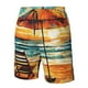 thumbnail image 4 of Fotbe Beach Umbrella Sunset Trajes de Baño Estampados para Hombre, Shorts de Verano de Secado Rápido, Ropa de Playa, Bañadores-3X-Large, 4 of 6