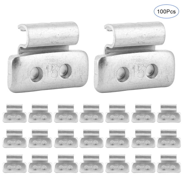 Poids d'Équilibre pour Roue de Pneu Poids P Style 15g 0.53oz 100 Pcs Poids de Roue en Aluminium Clip sur Équilibre de Comptoir pour Roues en Acier