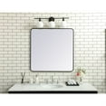 thumbnail image 2 of Soft corner metal rectangular mirror 36x36 inch in Black, 2 of 5