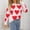 White, variant on Dolkfu Graphic Sweaters for Women Plus Size Pink Pullover Crew Neck Knit Shirt Heart Printed Sweater Women Tops L