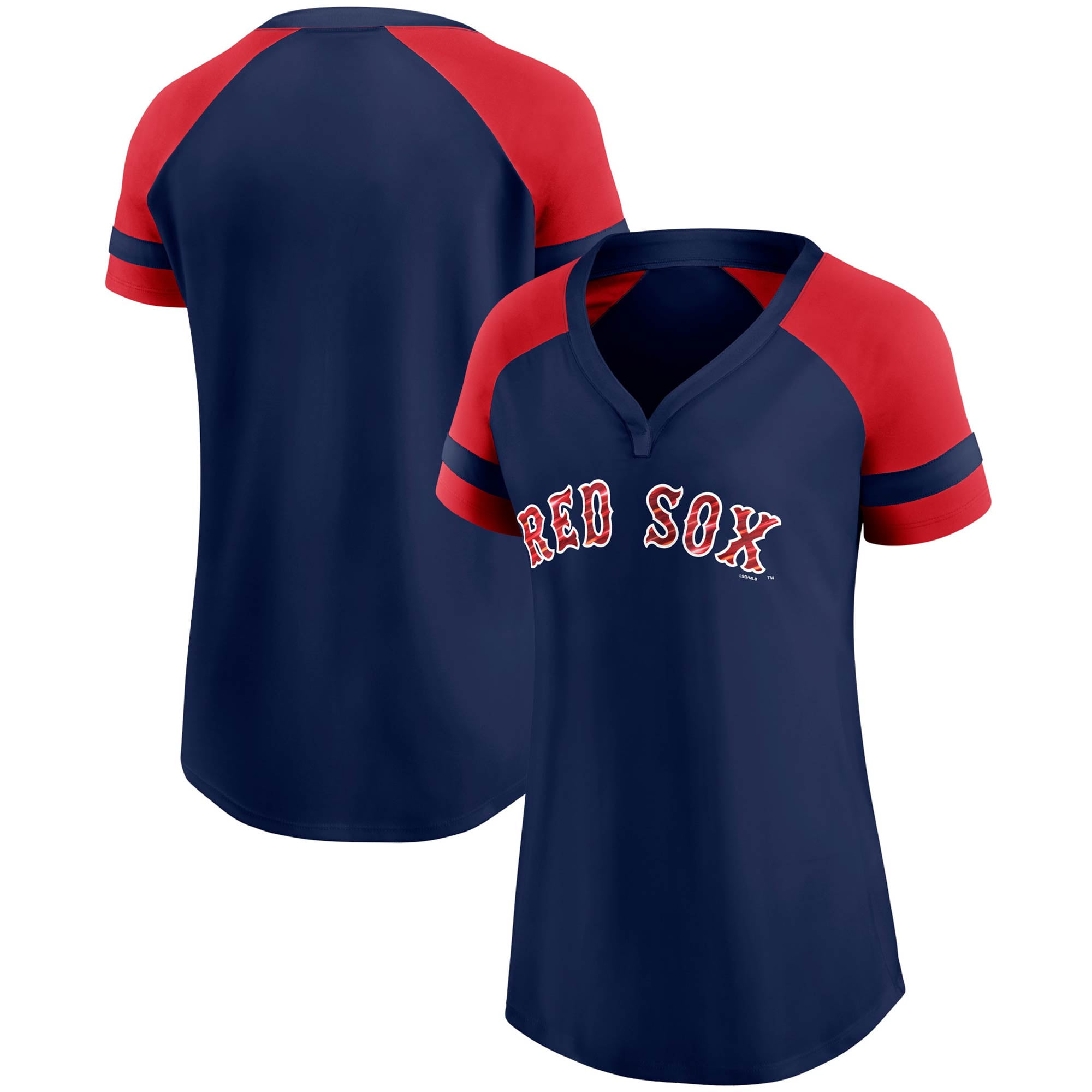 Red Sox Plus Size Raglan Baseball Tee Women's Boston Red Sox Diva