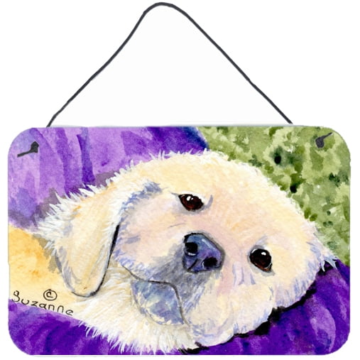 Carolines Treasures SS8715DS812 Golden Retriever Indoor Aluminum Metal Wall or Door Hanging Prints, 8 x 12", Multicolor
