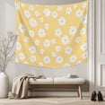 thumbnail image 5 of White Yellow Daisy Tapestry for Bedroom Wall Hanging Tapestry, Spring Summer Floral Botanical Ceiling Backdrop Tapestries Poster Blanket Wall Decor for Teens Room Living Room Dorm 39" x 59", 5 of 8