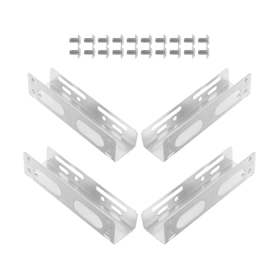 LOLIPPYY Durable Metal Hdd Mounting Bracket Adapter for Computer 2Pairs
