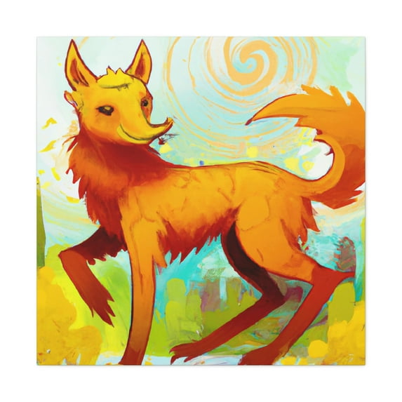 Dhole in Art Nouveau - Canvas