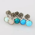thumbnail image 6 of K-KED 1pcs Opal Lip Bar Ring Internally Threaded Ear Tragus Cartilage Stud Piercing-OP18-1.2mm/8mm/5mm, 6 of 9