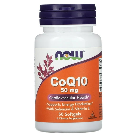 NOW Foods CoQ10 Cardiovascular Health, 50mg, 50 Ct