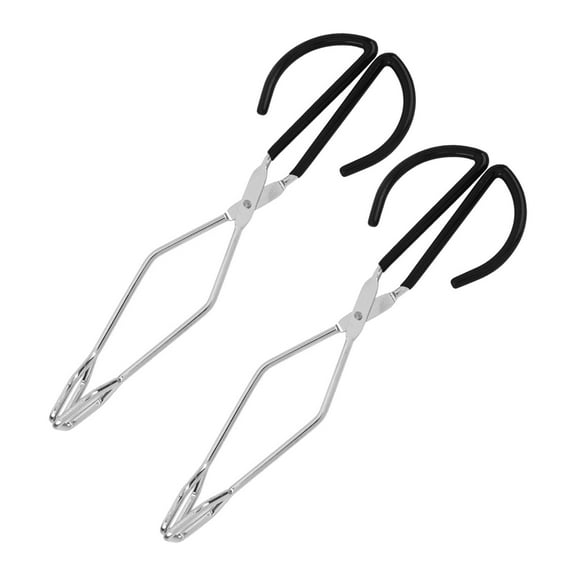 CarpNettore 2 Pieces Scissor Tongs Cooking Tong 10 inch with Soft Handle Heavy Duty Kitchen