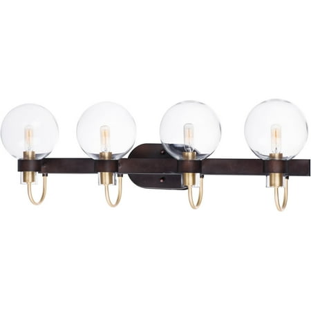 

RLA Maxim RL-333856 Bath Lighting Bronze and Satin Brass Steel and Glass Bauhaus