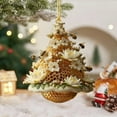 thumbnail image 2 of chaungfeng Bee-Themed Christmas Tree Ornament, Beehive Flowers Christmas Ornament, 2D Flat Acrylic Honeycomb Hanging, Unique Christmas Holiday Decorations Gift for Nature, Bee Lover, 2 of 9
