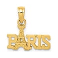 thumbnail image 4 of 14k Yellow Gold Solid Paris with Eiffel Tower Charm Pendant, 4 of 7