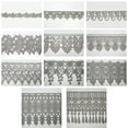 thumbnail image 2 of Silver Gray 5/8” to 5-1/8” Embroidered Floral Venice Lace Trim Guipure By Yard (UB302 (4.5")), 2 of 2