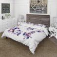 thumbnail image 1 of Designart 'Purple Wildflowers I' Traditional Duvet Cover Set, 1 of 5
